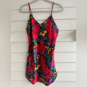 Victoria’s Secret Vintage Gold Label Floral Slip Nightie Size Small